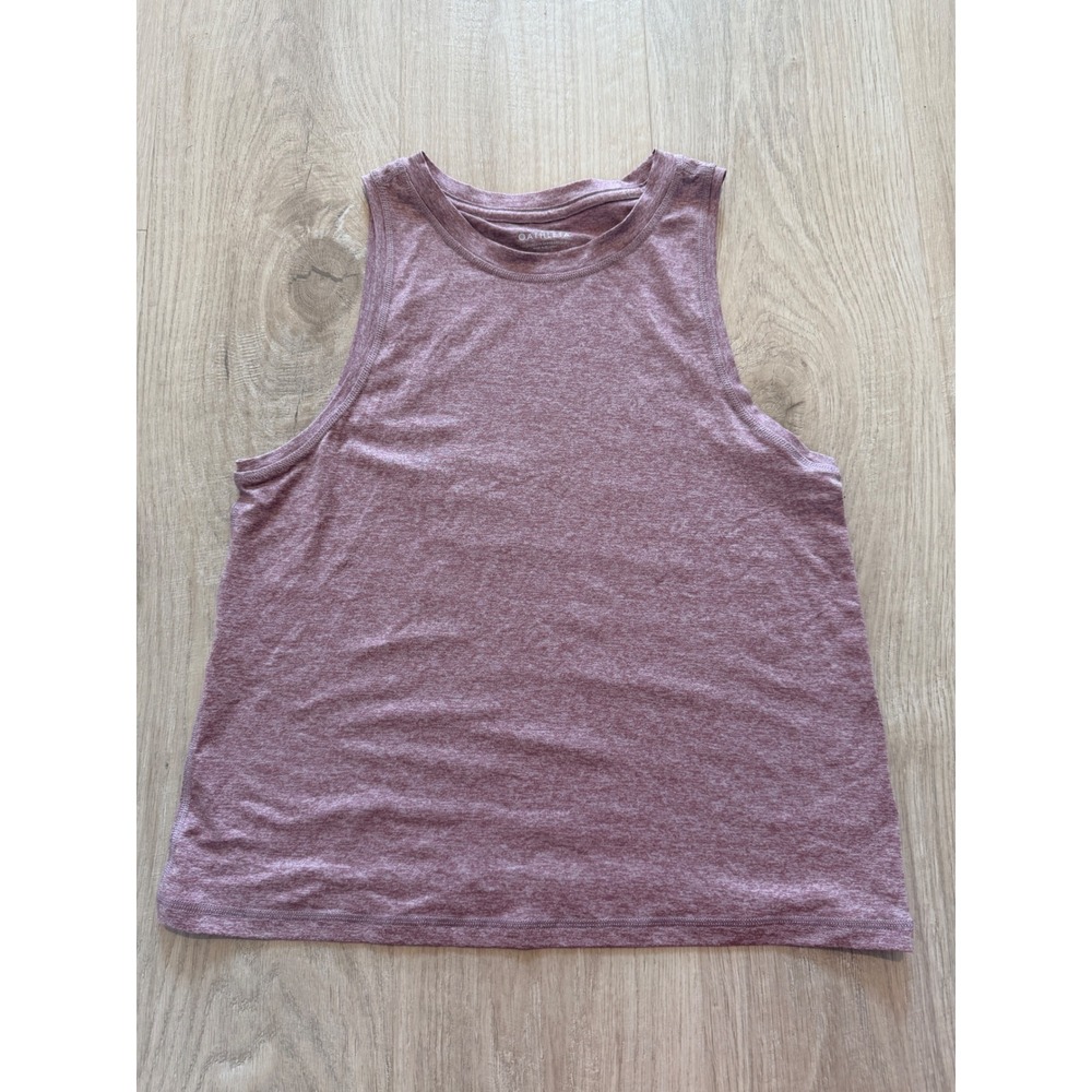 Athleta Muscle Tank Women XS Purple Heathered High Neck Activewear Yoga Top